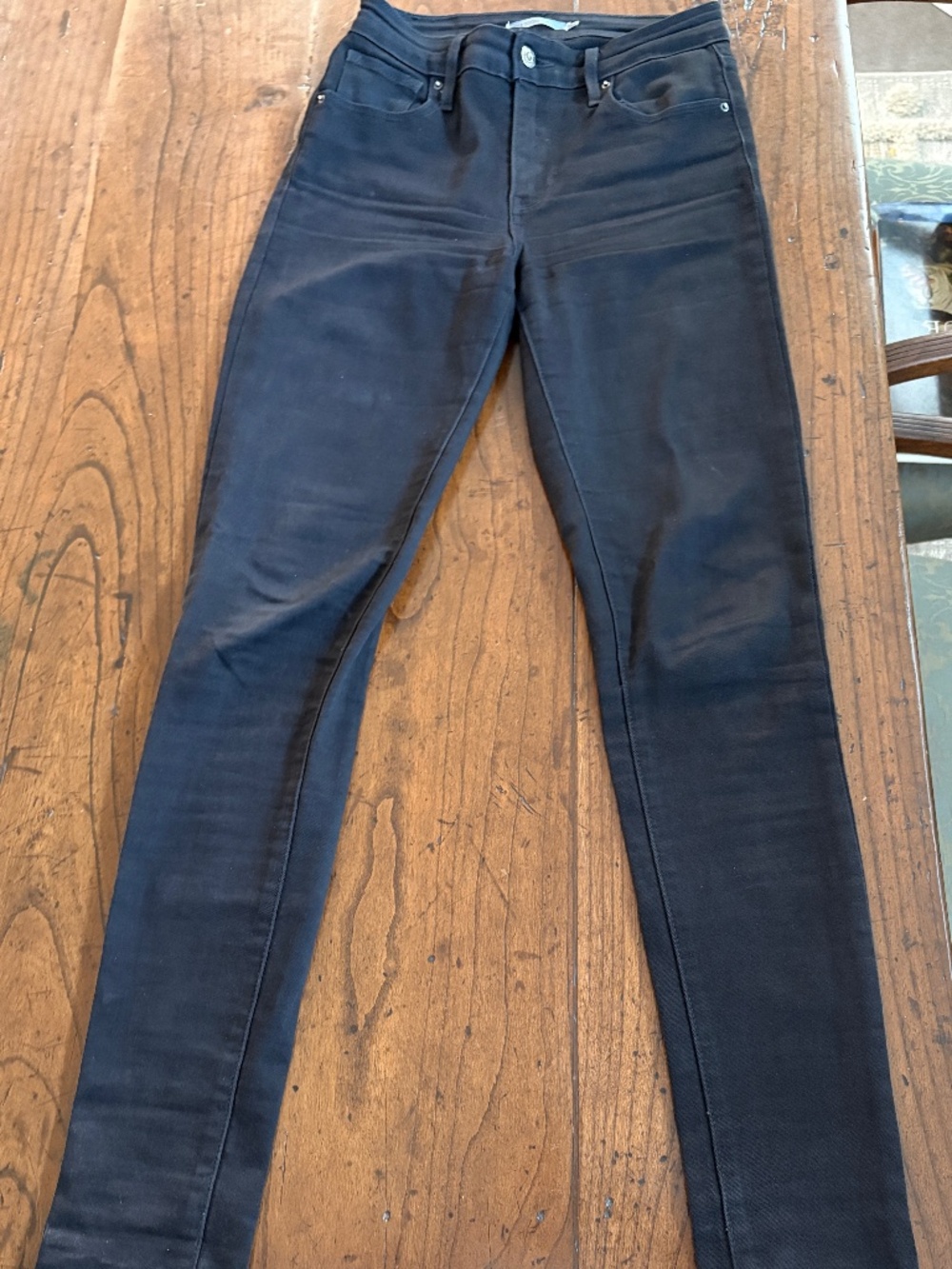 Levi's 721 High Rise Skinny Jeans Black Size 26